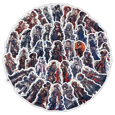 60PCS Puppet Dark Lolita Ghost Brides Graffiti Aufkleber für Helm Fahrrad Hand Konto Federmäppchen Aufkleber Image