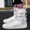 Punk Stil Stiefeletten Herren Paar Streetwear Schnalle Designer Männer Casual Schuhe Plattform Mann