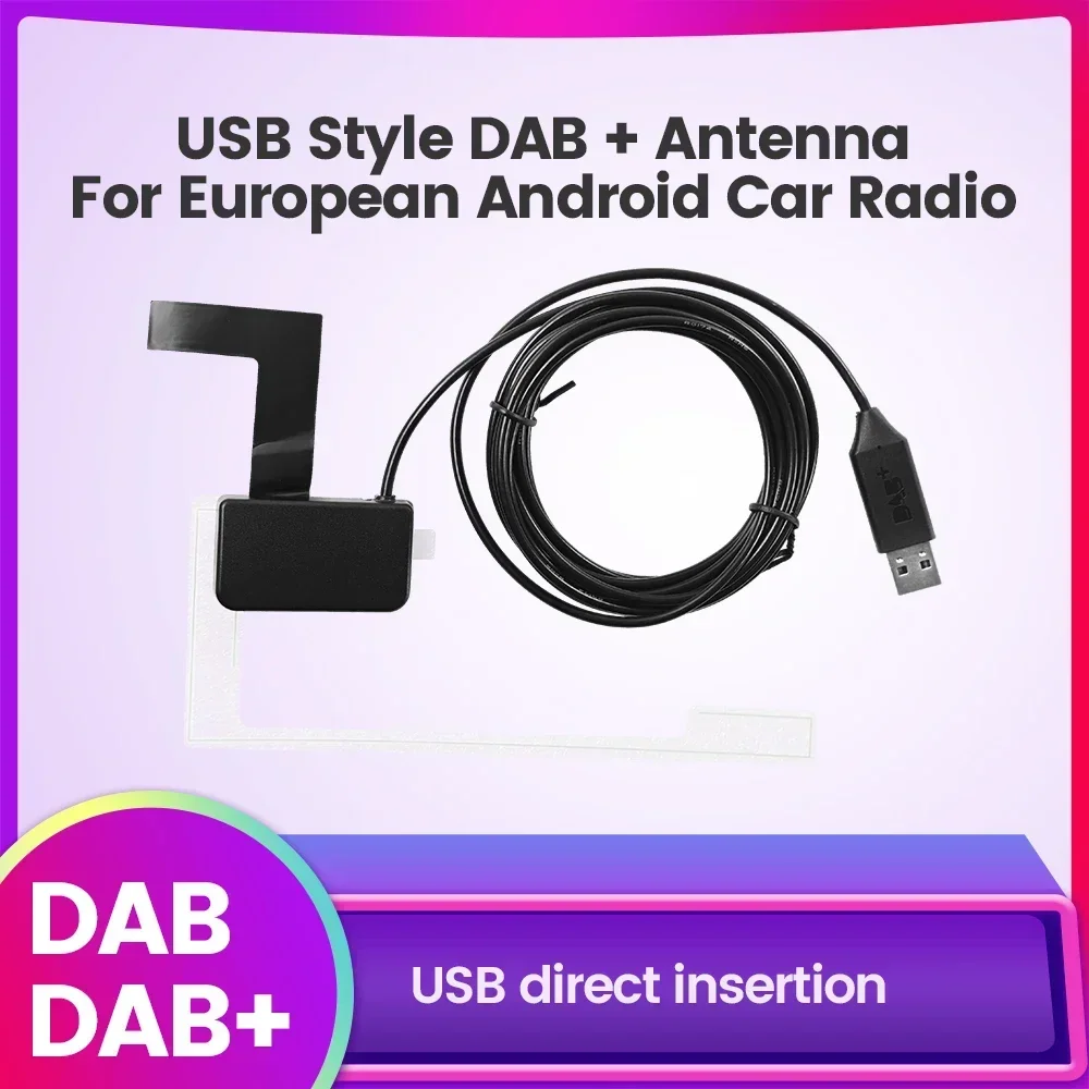 DAB+ Antenne Europäische digitale Rundfunk funktioniert mit Android Host Autoradio USB integrierter SMA/SMB-Anschluss DAB-Empfänger-Player Image