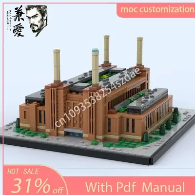 1256PCS Moc Battersea Power Station Modell Bausteine DIY Kreative Montage Bildungs Ziegel Spielzeug Image