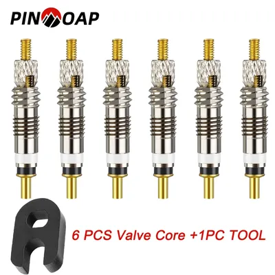 Bicycle Valve Core Bicycle Spare Replacement Presta Valve Core Silver Detachable Bike Tire Tyre French Air Pump Bring Tools