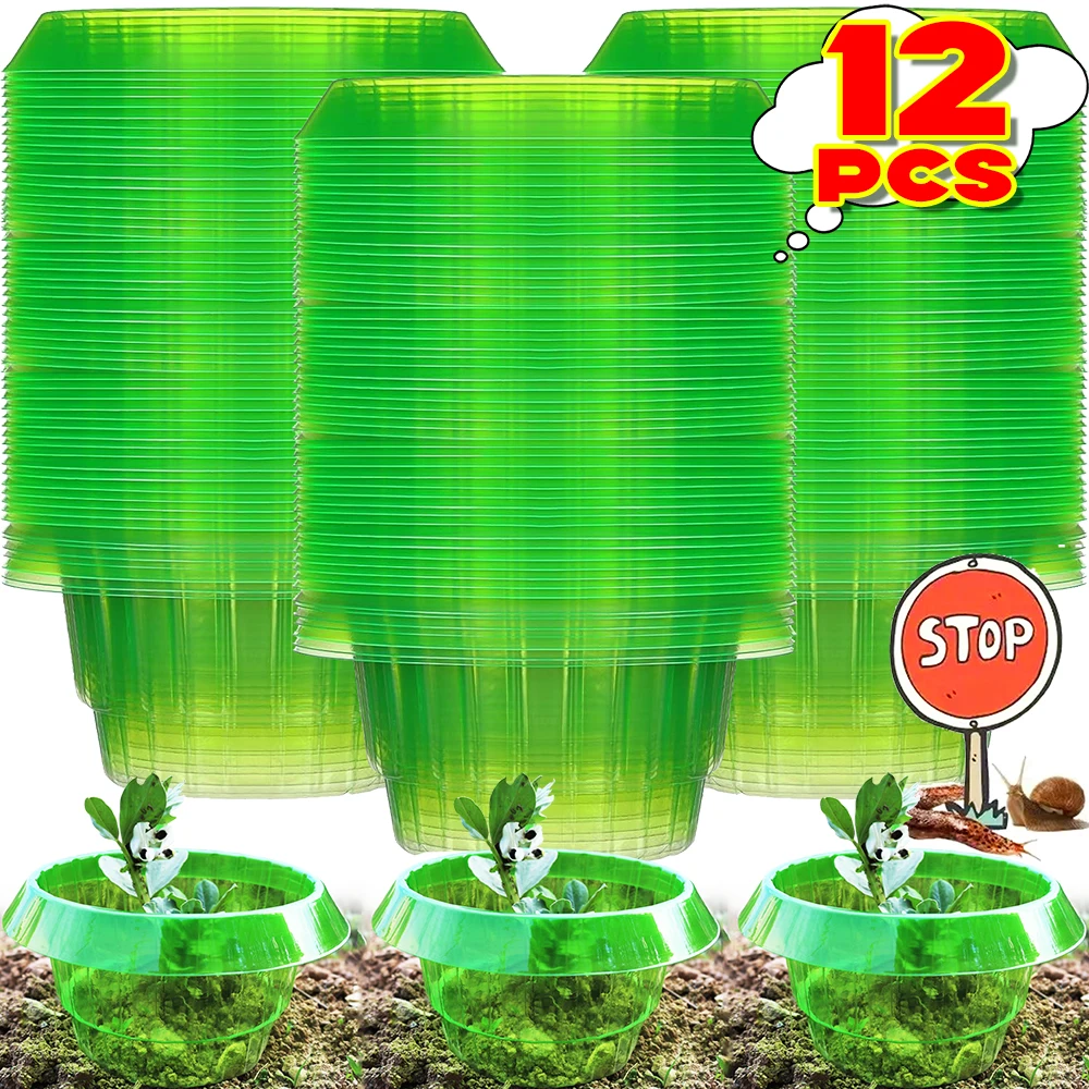 Glocke Pflanzenabdeckung Schneckenhalsbänder Schnecke Garten Pflanzenschutz Ringe Wiederverwendbare landwirtschaftliche Blume Gemüse Topfschutz Schädlingsbekämpfung Image