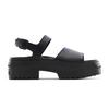 Sandale CONVERSE "CHUCK TAYLOR ALL STAR LUGGED HEEL SANDAL", Gr. 40,5, schwarz (schwarz, schwarz, schwarz), Leder, sportlich, Schuhe