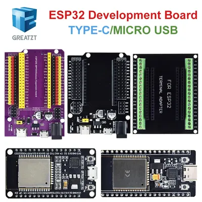 ESP32-Entwicklungsplatine TYPE-C/MICRO USB CP2102 WiFi+Bluetooth Dual Core ESP32-DevKitC-32 Image