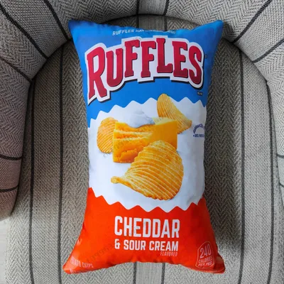 Lustige Lebensmittel Rüschen Cheddar Sauerrahm Chips Kissenbezug Schlafzimmer Kissenbezug Sofa Kissenbezug Bett Kissenbezug Auto Bürositz Image