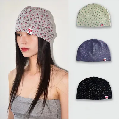 Sweet Cool Floral Soft Heaap Cold Hat Fre Sle Cotton ex Spring Autumn Winter Cartoon Print Travel Casual Hat