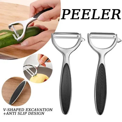 Serrated Blade/Flat Blade Zinc Alloy Paring Knife Peeler Household Paring Knife Potato Scraper Melon Grater Kitchen Multifu