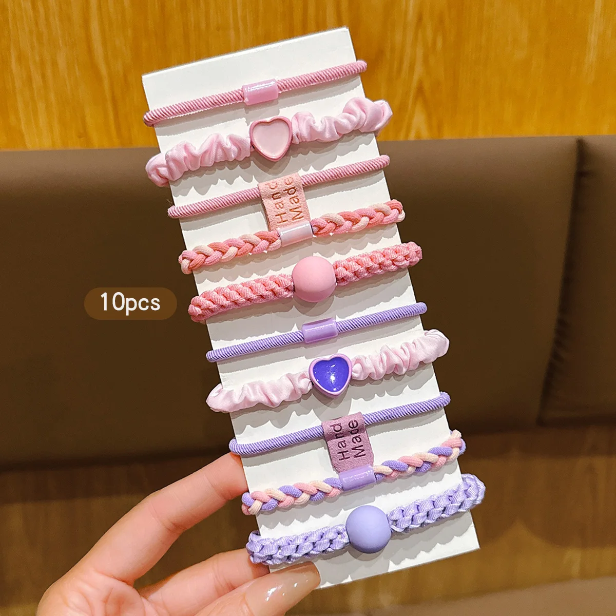 10 hochelastische und langlebige Haarbänder im koreanischen Stil, geeignet für den täglichen Gebrauch als Haarschmuck Image