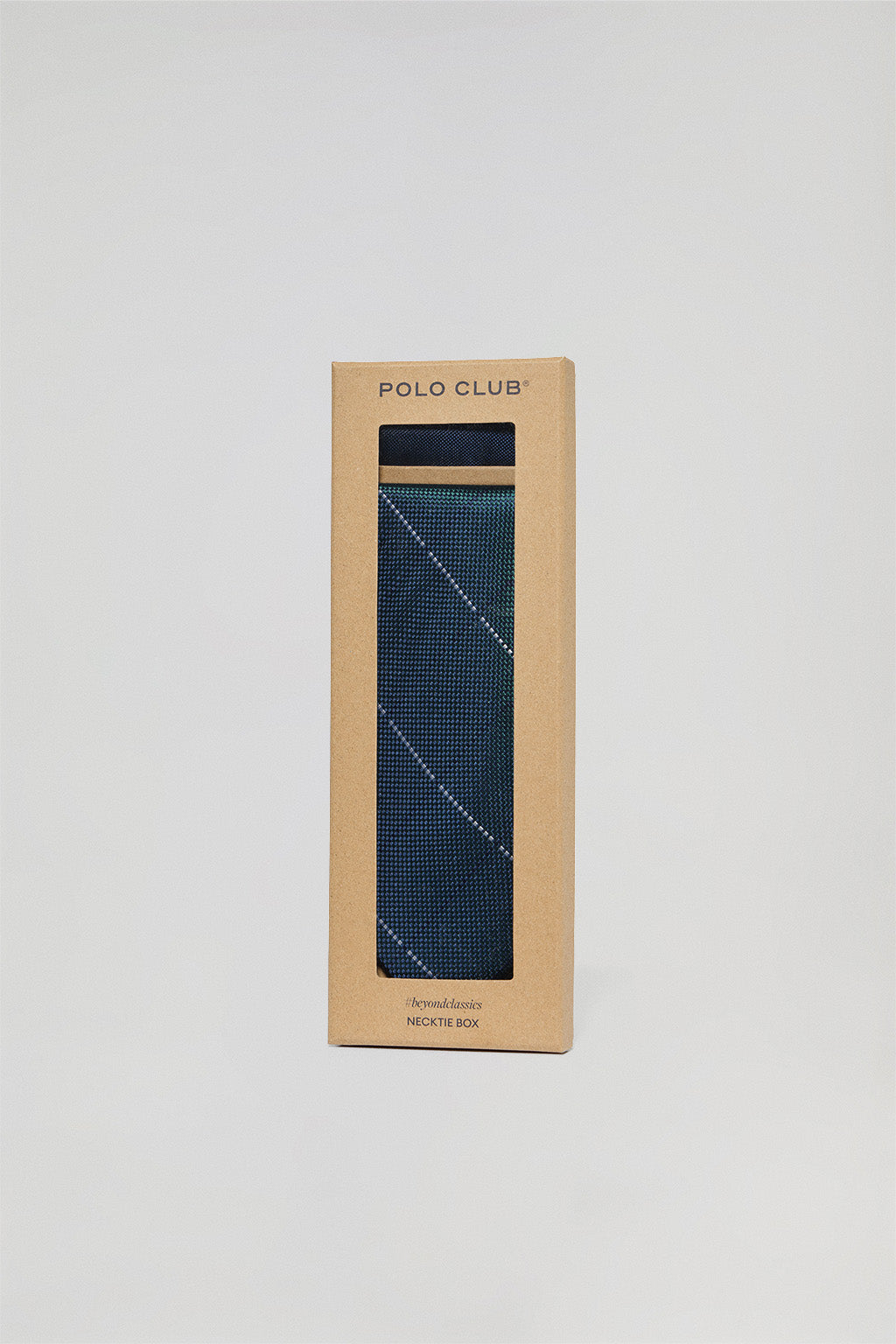 Pack mit Krawatte und Einstecktuch aus Seide mit Polo Club Stickerei Image