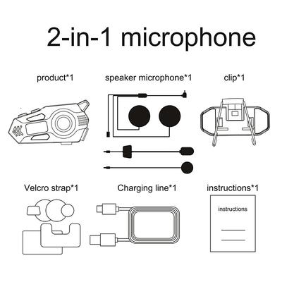 K09 Helmet Bluetooth Earphones with Real-Time Intercom, FM Radio, Noise Reduction, IPX8 Waterproof, Long Battery for Motorcycle Riding