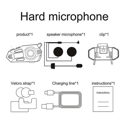K09 Helmet Bluetooth Earphones with Real-Time Intercom, FM Radio, Noise Reduction, IPX8 Waterproof, Long Battery for Motorcycle Riding