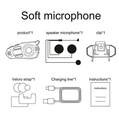 K09 Helmet Bluetooth Earphones with Real-Time Intercom, FM Radio, Noise Reduction, IPX8 Waterproof, Long Battery for Motorcycle Riding