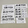 3D ABS Logo Auto 1.9 2.0 2.8 3.0 4.2 TDI 3.6 Adesivo Tronco Emblema Distintivo Posteriore Per Audi A3 A4 A5 A6 A7 A8 Q3 Q5 Q7 Q8 Accessroies