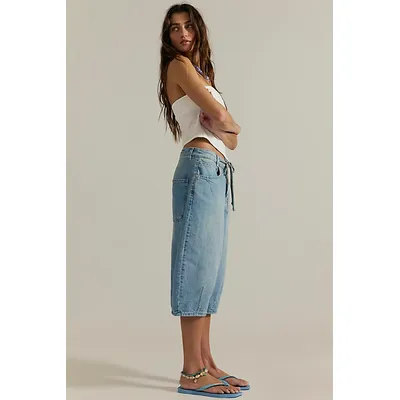 We The Free Amada Crop Barrel Jeans at Free People in Amor, Size: 29