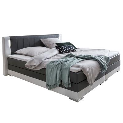 SalesFever »Brooklyn« Boxspringbett grau/weiß – erhältlich in Größen von 180x200 bis 200x200 cm Image
