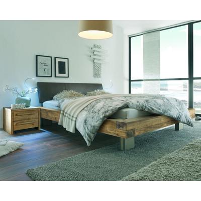 Hasena Oak-Vintage Massivholzbett Bloc Quada/Ripo – erhältlich in 8 Größen Image