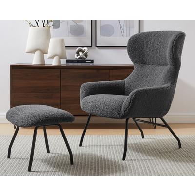 SalesFever »Eloise« Sessel mit Hocker anthrazit Image