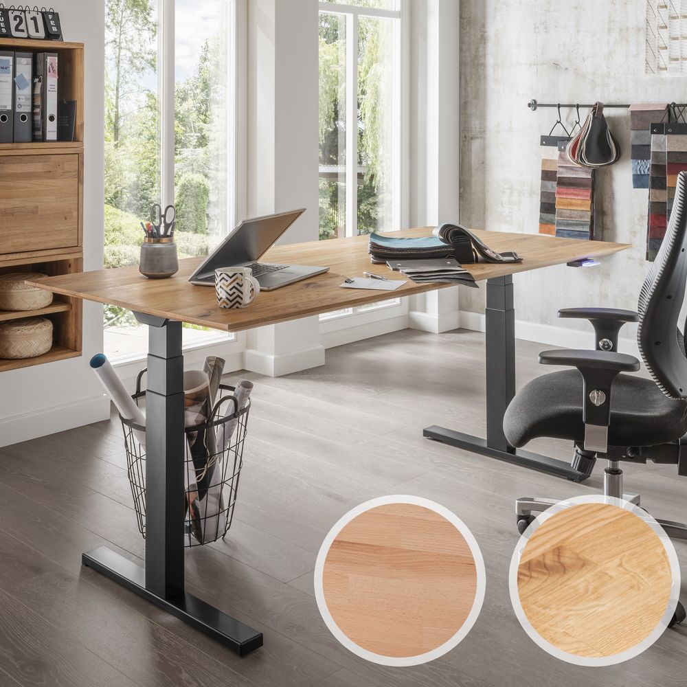 Massivholz »Florenz« Schreibtisch – erhältlich in 14 Ausführungen