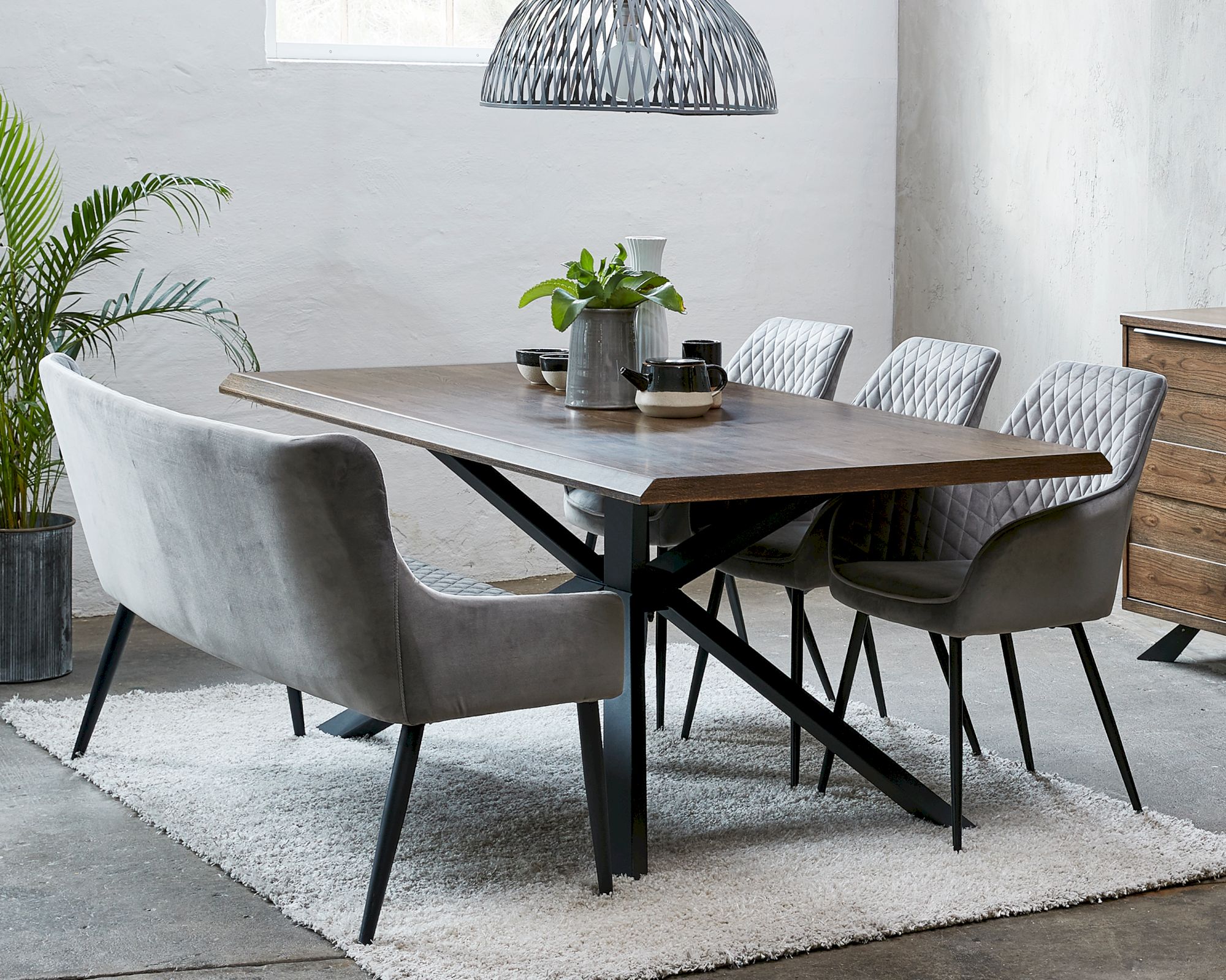 designline »Arno« Esstisch Eiche smoked – erhältlich in 4 Größen