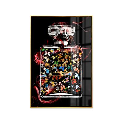 La Casa »Butterfly Flacon No. 5« Glasbild mit Strassapplikationen 80x120 cm Image