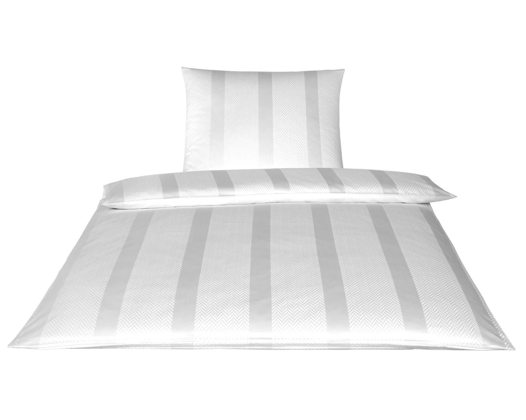 Elegante Jacquard-Satin Bettwäsche »Metropolis« Weiß 2058-00 – erhältlich in 12 Größen