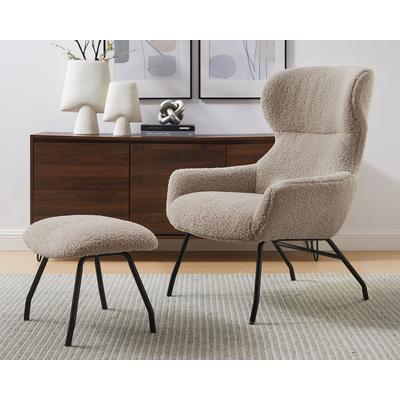 SalesFever »Eloise« Sessel mit Hocker taupe Image