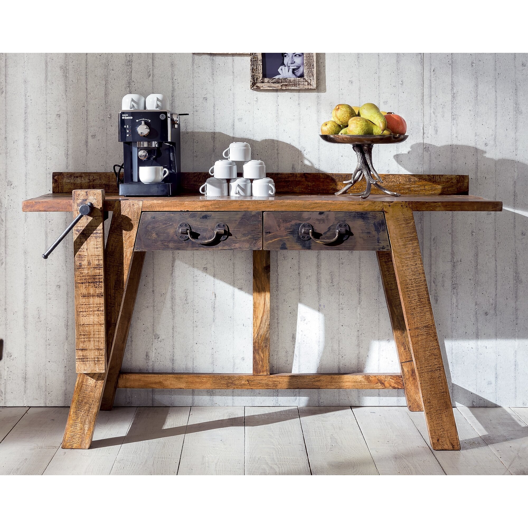 Massivholz »Priya« Unikat Konoslenschreibtisch