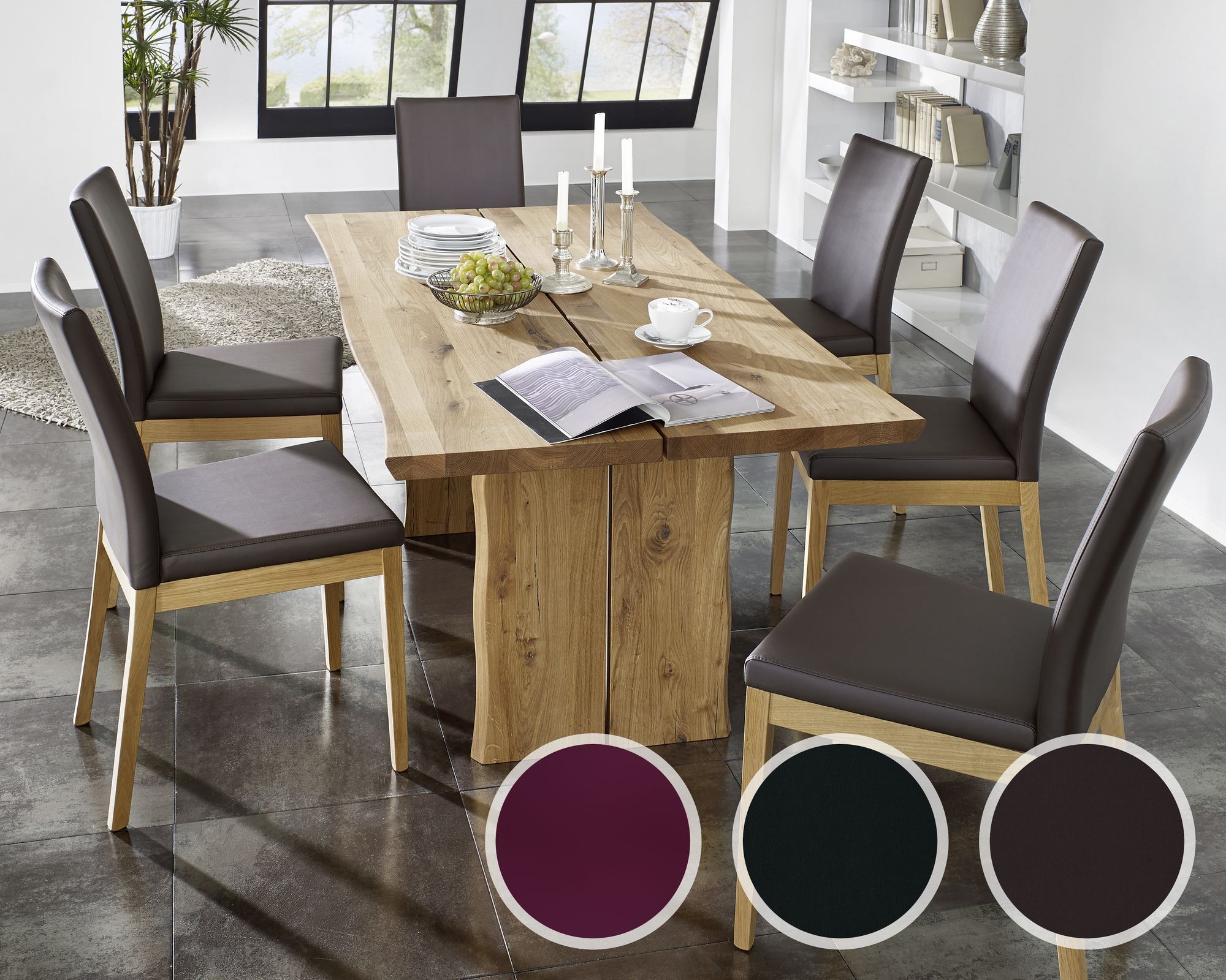 Schösswender »Oviedo« Wildeiche Baumkante Essgruppe I – erhältlich in 6 Ausführungen