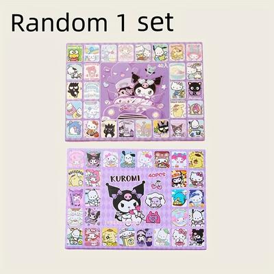 TEMU For Hello Kitty & For Kuromi 40pcs Mystery Box Set - Durable Pvc Charms, Multiple Styles, An Ideal Gift For Image