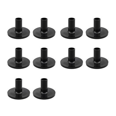 TEMU 10pcs Drum Set Cymbal Holder Plastic Flange Connect Stand Rustproof Cymbal Sleeves Percussion Instrument Accessories - Black Image