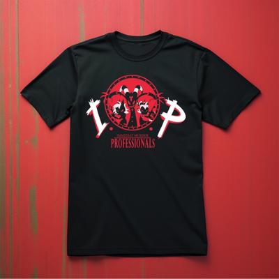 TEMU Imp Professionals Anime Graphic T-shirt For Adults - Black Round Neck Tee With Print, Micro-elastic Fabric, Casual Wear, Fan Merchandise | Bohemian Style Shirt | Shirt, Anime Clothes Image