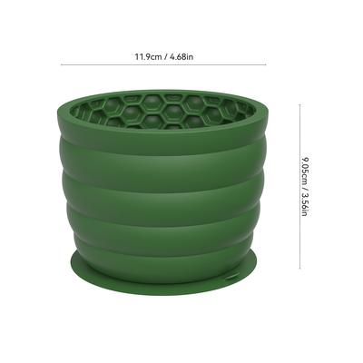 TEMU 1/2pcs Slow Feeder Bowl Anti-choking And Spill Silicone Non-slip , Foldable Portable Feeding Bowl For Dogs And Cats, Prevents Overeating Pet Food Image