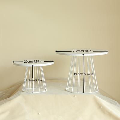 TEMU 2 Sets Elegant European- Cake And Dessert Display Stands With High Pedestal Trays - Ideal For Afternoon Tea, Breakfast, And Party Decorations, Cake Decorating Supplie Image