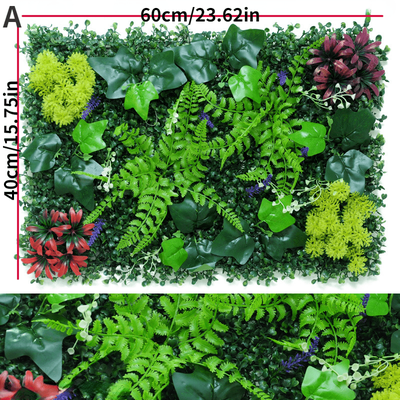 TEMU 3d Artificial Green Plant Wall Panel - , No Battery Needed, Home, Wedding, And Holiday Decor, Plastic Material, Christmas & Halloween Themes, Versatile Room Use, Image