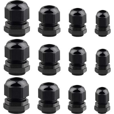 TEMU 50pcs Cable Gland Seal Boot Protective Sleeve Black, 4 Sizes Of Seal Boot Connectors Adjustable, Suitable For Outdoor Indoor Lighting Image