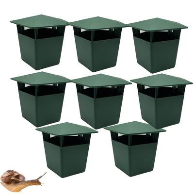 TEMU 8 Pack Snail & Slug Traps - Durable Plastic Non-toxic , Garden & Lawn Protection, Outdoor Traps For Flower Beds Image