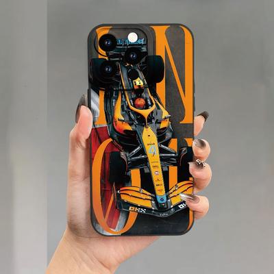 TEMU Creative Racing Car Pattern Angel Eyes Soft Phone Case, Uv Printing Matte Phone Cover, Full Protection For Iphone 11 12 13 Pro Max Xr X/ Xs 7 8 Plus Se Mini Smartphone Image