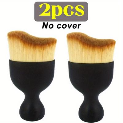 TEMU 1pc/3pcs Car Interior Cleaning Brush Conditioner Air Outlet Soft Fur Clean Brushes With Shells Crevice Dust Removal Detailing Brush Tools Image