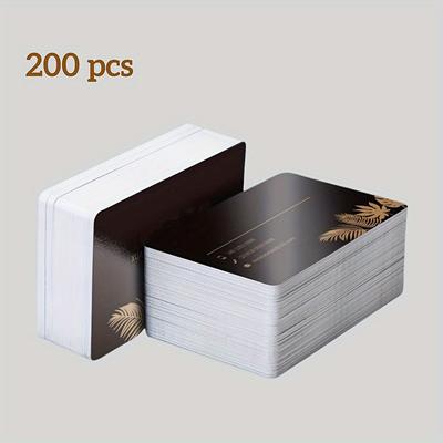 TEMU 200pcs/500pcs Muchkey Customizable Pcv Business Cards, 2x 3.5 Inches, Double-sided Design, Matte Surface, Waterproof Pvc Material, Personalized With Photos And Text Information, Store Promotion Image