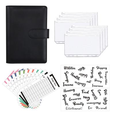 TEMU Flipchart Planner Yellow, Black And Blue, Flipchart Refillable Notebook Planner For A6 Filler Paper, Pu Leather Flipchart Personal Budget Planner With Closure - Yellow, Black And Blue Image