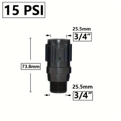 TEMU 15psi 20psi 25psi 30ps 45psi 3/4inch Female Male Thread Water Pressure Regulators Reduces Water Pressure For Garden Irrigation Farm Pipe Fittings Regulating Valve Image