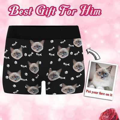 TEMU Diy Customized Photo Underwear, Men's Underwear, Customized Pet Photo Image