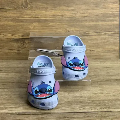 New Croc Style Anime-Inspired Slip-Ons: Cute Stitch Classic Kid Outdoor Casual Beach Sandals &