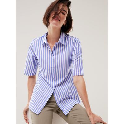 Walbusch Damen Bügelfrei-Hemdbluse Everyday Blau gestreift Image