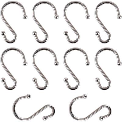 Ccykxa - Weiß) Gardinenhaken, Gardinenringe, Duschvorhanghaken, 10er-Pack, rostfreie S-förmige Image