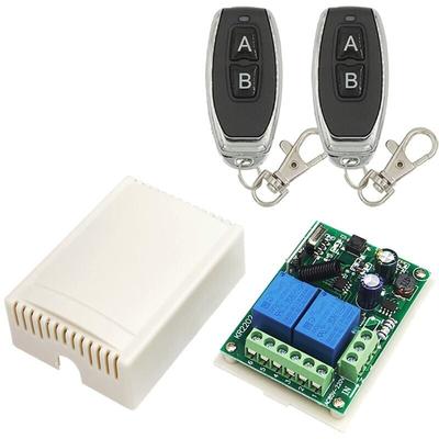 220 V AC 2-Kanal-Funkfernbedienungsschalter, RF-Empfänger 433 MHz Relaismodul mit Ein/Aus-Sender Image