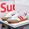 Rot Gestreiften Skateboard Schuhe Männer Komfort Atmungsaktive Designer Schuhe Frau Wohnungen Low