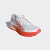 Trailrunningschuh ADIDAS TERREX "TERREX AGRAVIC 3 TRAILRUNNING", Gr. 46, cloud weiß, semi impact orange, dash grau, Textil, Synthetik, sportlich, Schuhe, Trail-Runningschuhe