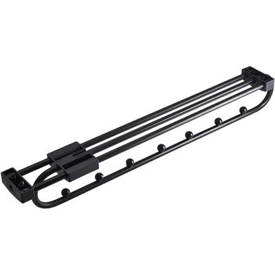 Verstellbare, ausziehbare Kleiderstange, Y03 Schwarz – 14 Zoll (6 Perlen), Kleiderstange zum Image