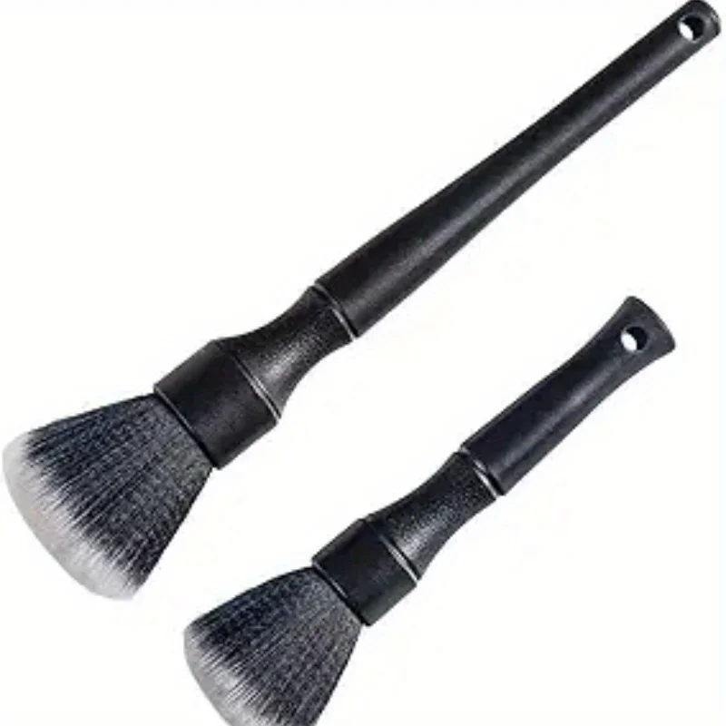 3PCS Car Detailing Brush Super Soft Auto Interior Detailing Brush With Synthetic Bristles Car Dash Powder Brush Accessories Image